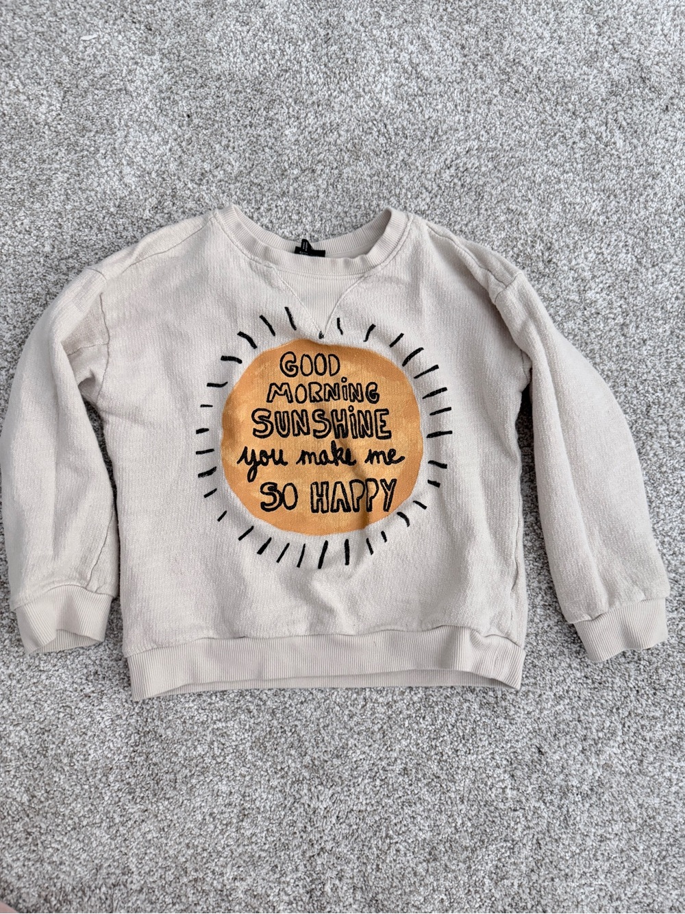 Art Class Sweatshirt with Sun Graphic - "Good Morning Sunshine"